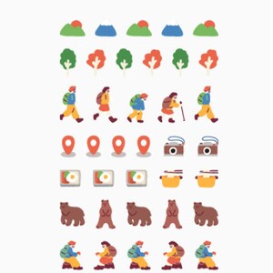 Daily transparent sticker / diary sticker / planner deco sticker / diary deco sticker