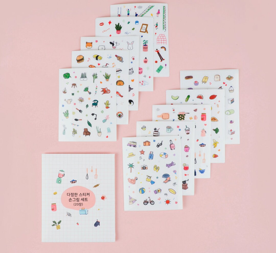 20 Pcs Mini Drawing Sticker Set / Planner Decoration - Etsy