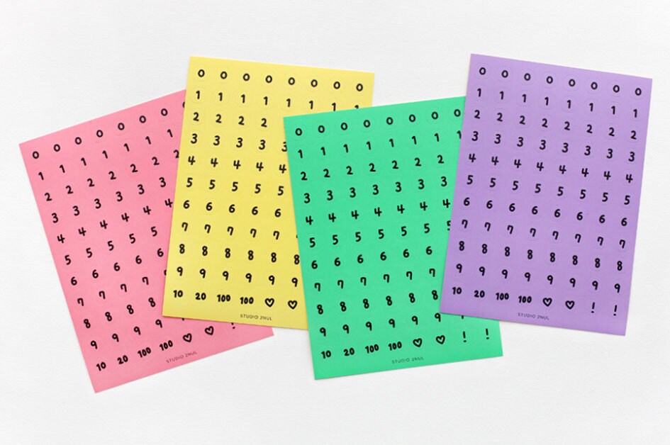 Color numbering sticker / color alphabet sticker | Etsy