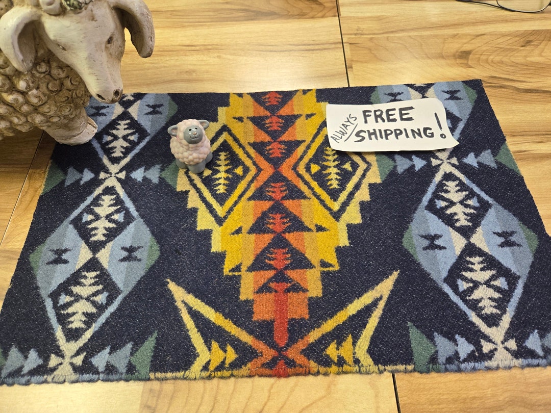 Pnw Wool Southwestern Wool remnantfabric Blanket Wt. Piece/native ...