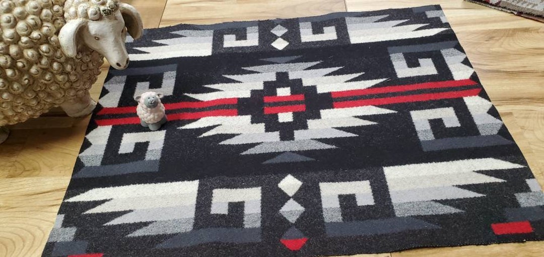 Pnw Wool Southwestern Wool Fabric Remnant Blanket Wt. Piece Etsy