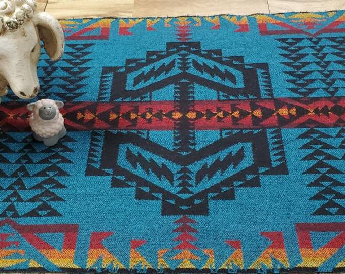 Pnw Wool Southwestern Wool REMNANT Fabric Med. Blanket Wt. Piece Native ...