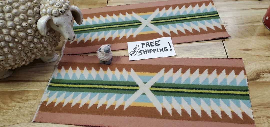 Pnw Wool REMNANT Southwestern Wool Fabric Blanket Piece. Etsy