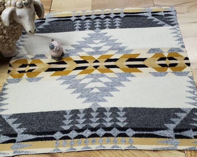 Pnw Wool Southwestern Wool REMNANT Fabric Blanket Wt. Piece /native ...