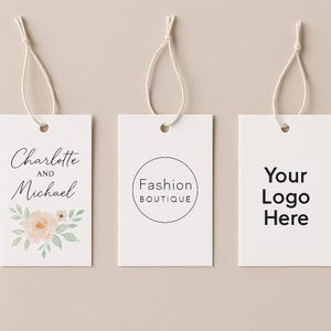Etichette personalizzate da appendere: etichette personalizzate da 2x3,5" per regali, abbigliamento, matrimoni, feste, prodotti, uso aziendale o personale