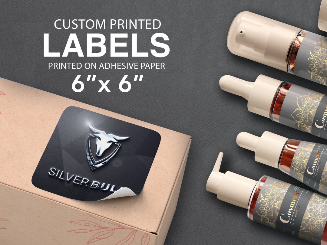 6 Inch Square Labels, Jar Labels, Product Labels, Labels, Personalized ...