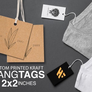 Etichette Kraft quadrate personalizzate per abbigliamento, etichette per abbigliamento, etichette per abbigliamento personalizzate, etichette per abbigliamento personalizzate, etichette Kraft quadrate