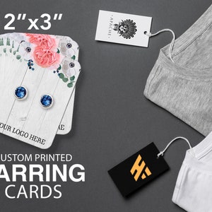 400 Pack Earring Cards - Earring Card Holder - Custom Earring Cards for Earring Display - Hanging Earrings - Bulk Earring Cards - 2 x 3.5 Inches - BR