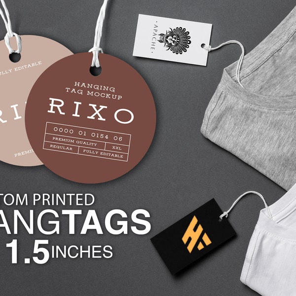 Custom Round Hang Tags for Clothing, Clothing Hang Tags, Custom Clothing Hang Tags, Custom Clothing Tags, Round Hang Tags for Clothing