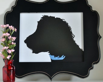 Pet Custom Traditional Silhouette; Dog, Cat, or Other Animal Silhouette Cut Out of Cardstock Paper; Available in 23 Colors