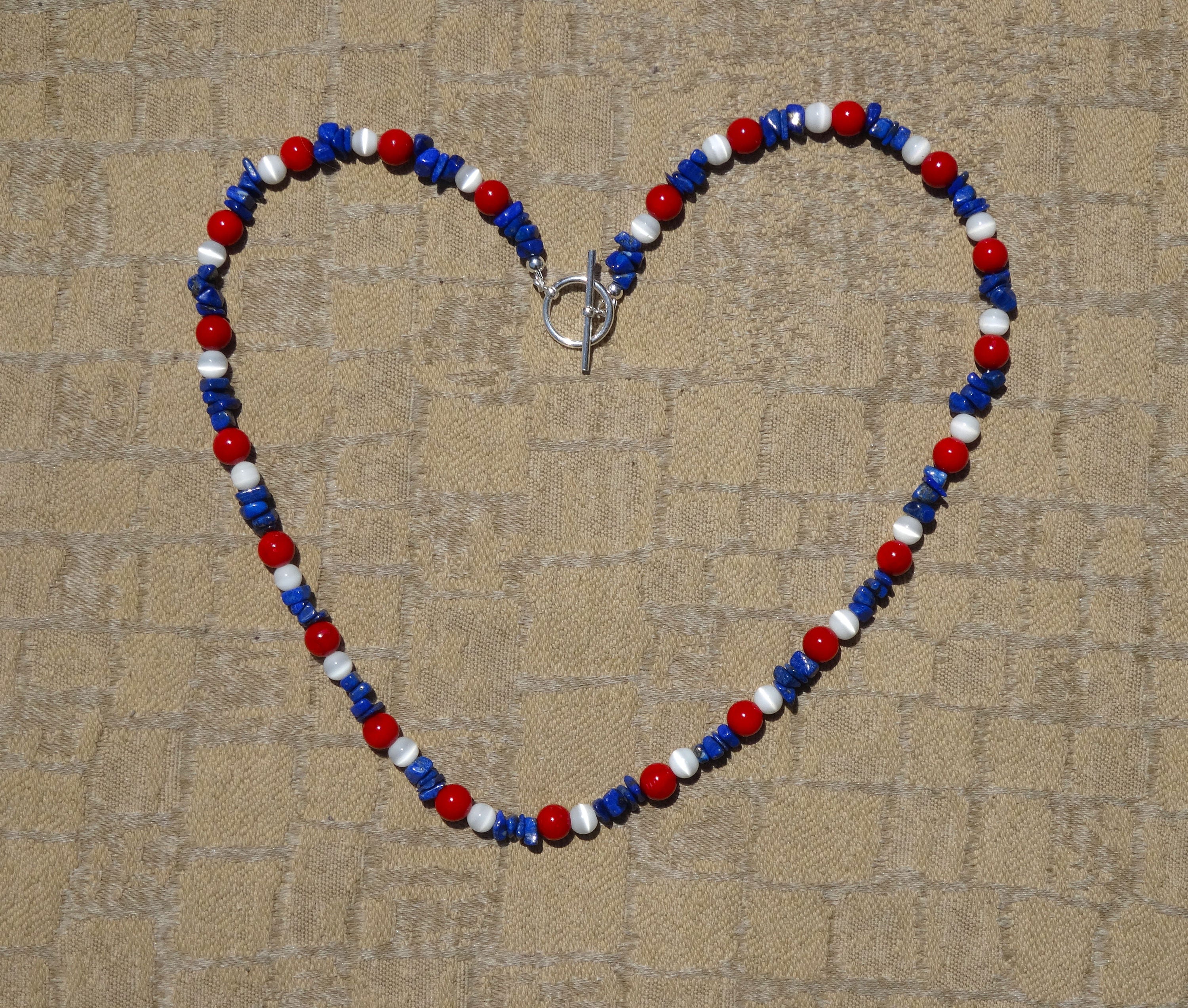 Fabulous Monet Vintage Patented Red & White Beaded Necklace | eBay