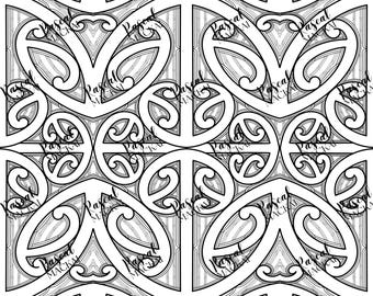 Naadloos transparant Māori-ontwerp