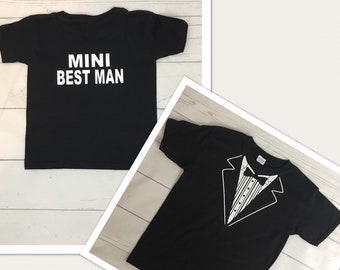 Mini Best Man shirt -tux shirt - wedding shirt