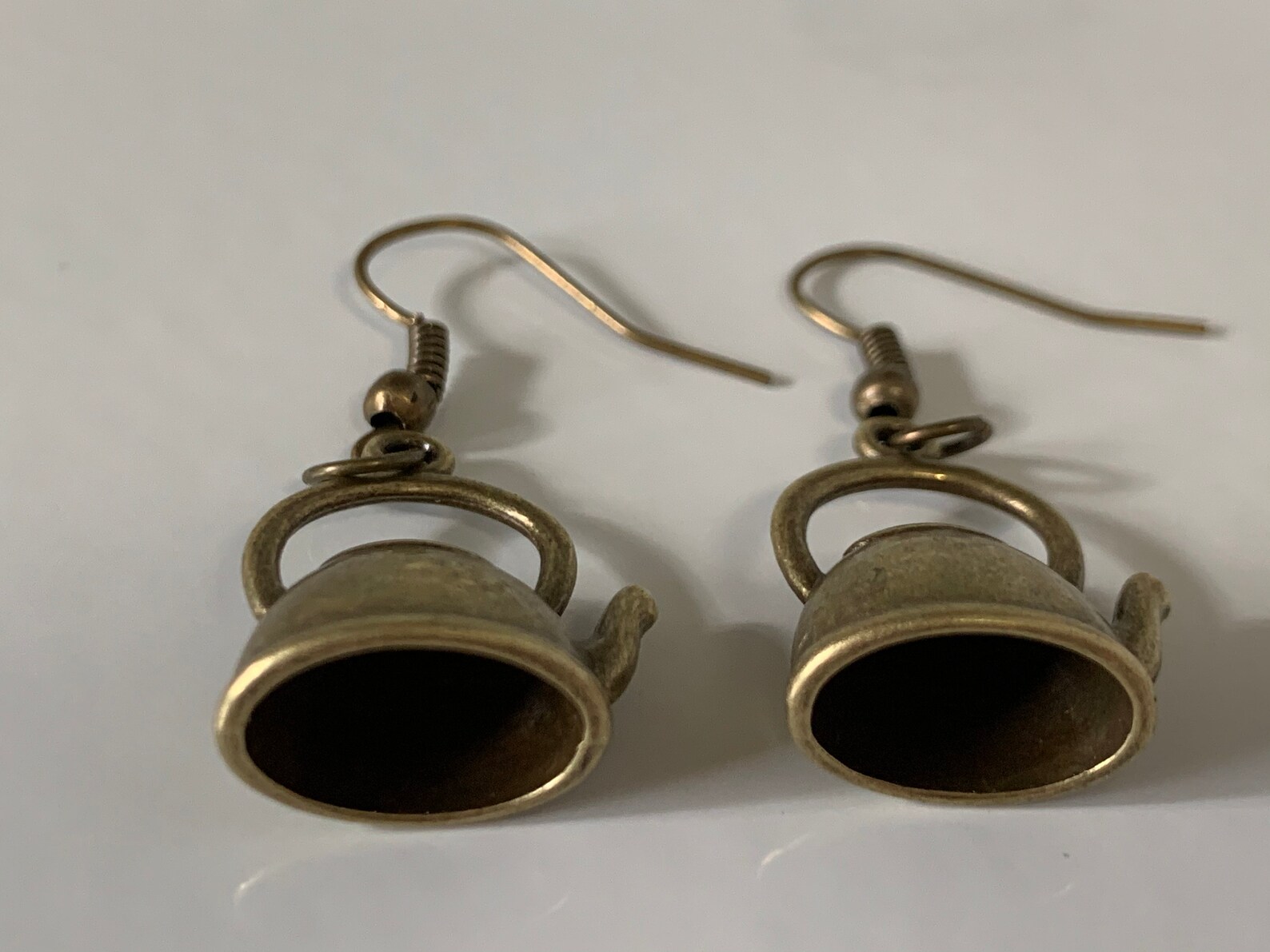 Antique Bronze Tea Kettle Earrings Etsy