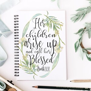 Proverbs 31 Gift, Proverbs 31 Mom Gift, Mom Gift, Mom Spiral Notebook, Christian Mom Gifts, Mom Journal, Proverbs 31 28, Christian Wife Gift