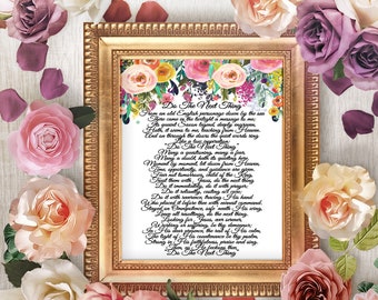 Do The Next Thing Floral Christian Poem Print, Proverbs 31 Woman Printable, Religious Poetry, Inspirational Sigh, Motivational Poster