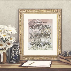 Presente para impressão do Corpo de Fuzileiros Navais, Oração do Defensor Impressão artística do USMC, Decoração patriótica do Dia dos Veteranos do Memorial Day, Poema original Download instantâneo