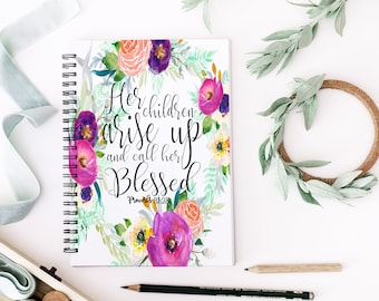 Proverbs 31 Journal, Christian Mom Gifts, Mom Journal, Mom Notebook, Christian Wife Gift, Gift For Christian Women, Proverbs 31 Woman Design