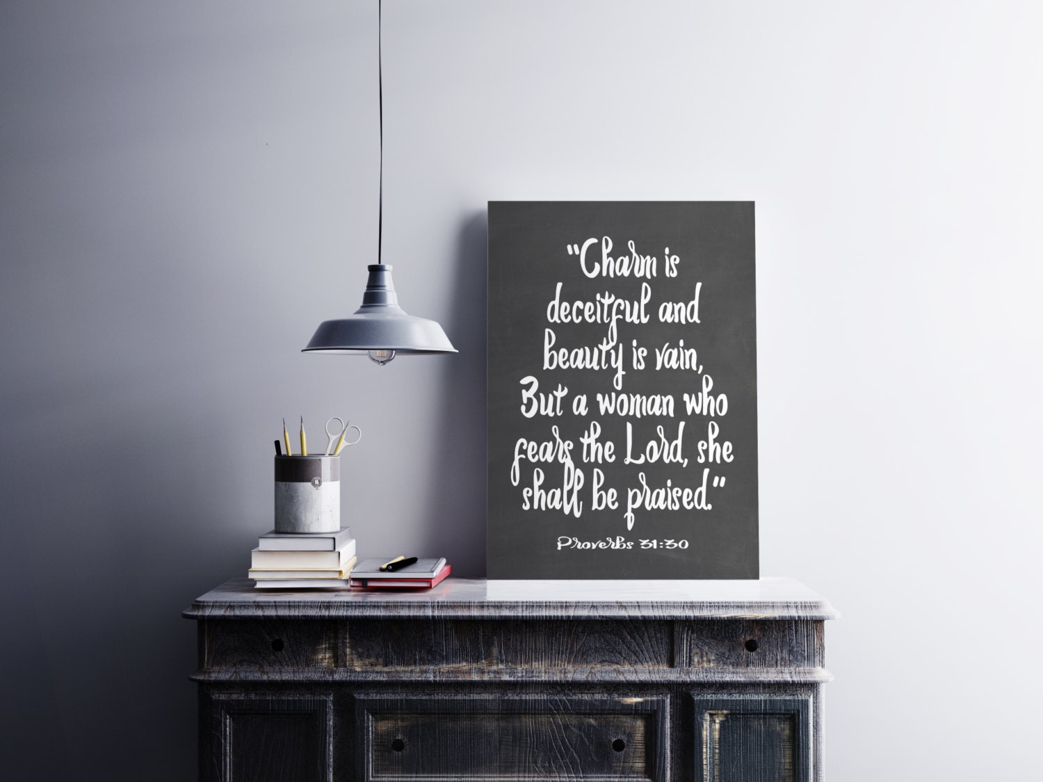 Proverbs 31, Scripture Printable Wall Art, Chalkboard Scripture ...