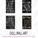 Dollhouse Printable Wall Art, 18 Inch Doll Miniature Prints, Dollhouse ...