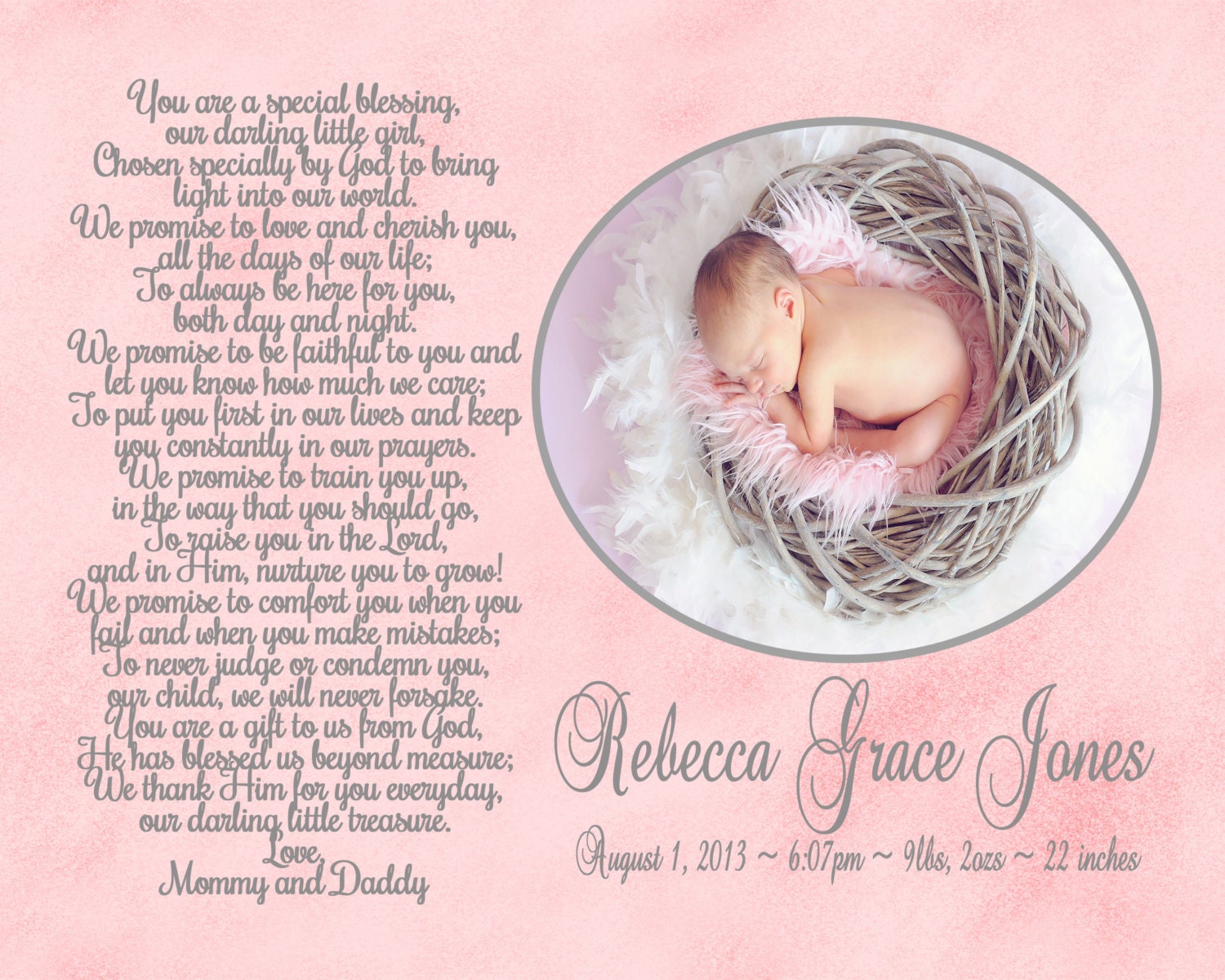 Newborn baby girl poems