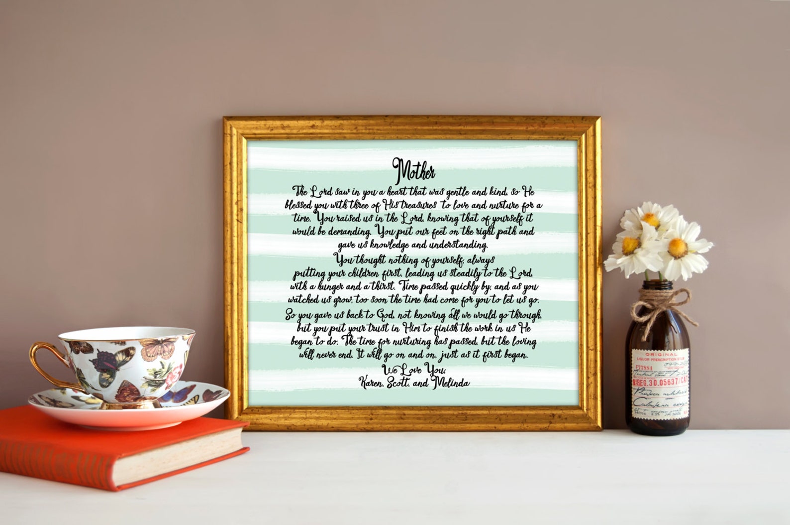 Personalized Mother Poem Art Print Personalized Mom Poem - Etsy