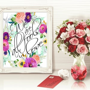 Orgueil et préjugés, Jane Austen, citations d&#39;orgueil et de préjugés, art mural de Jane Austen, citations florales imprimables, art mural de citations florales, amoureux