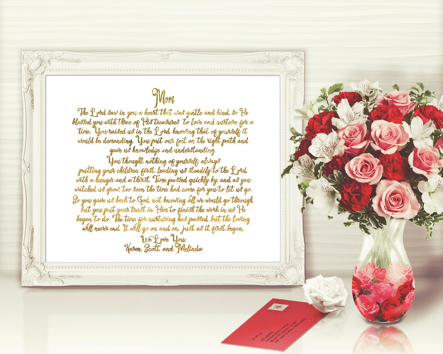 Personalized Mother Poem Art Print, Personalized Mom Poem Gift ...