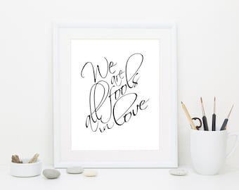 Jane Austen Quote Print, Black and White, 'Fools in Love' (SVG File)