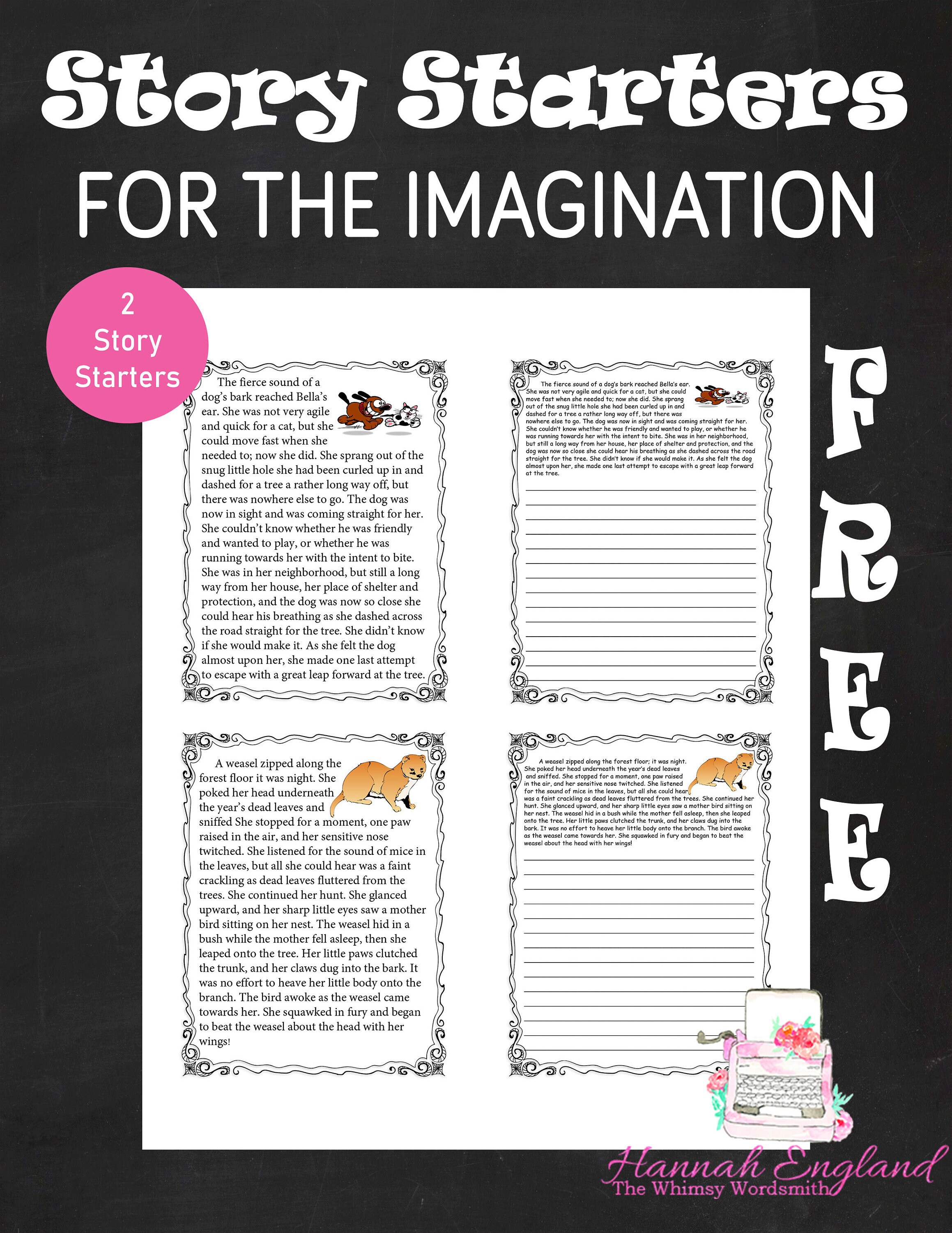 story starter freebie free writing prompts kids writing etsy ireland