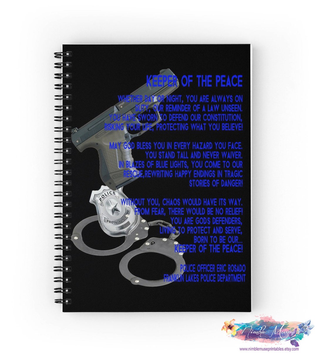 Police Officer Gift, Police Notebook, Policeman Gifts, Cop Gift, Law ...