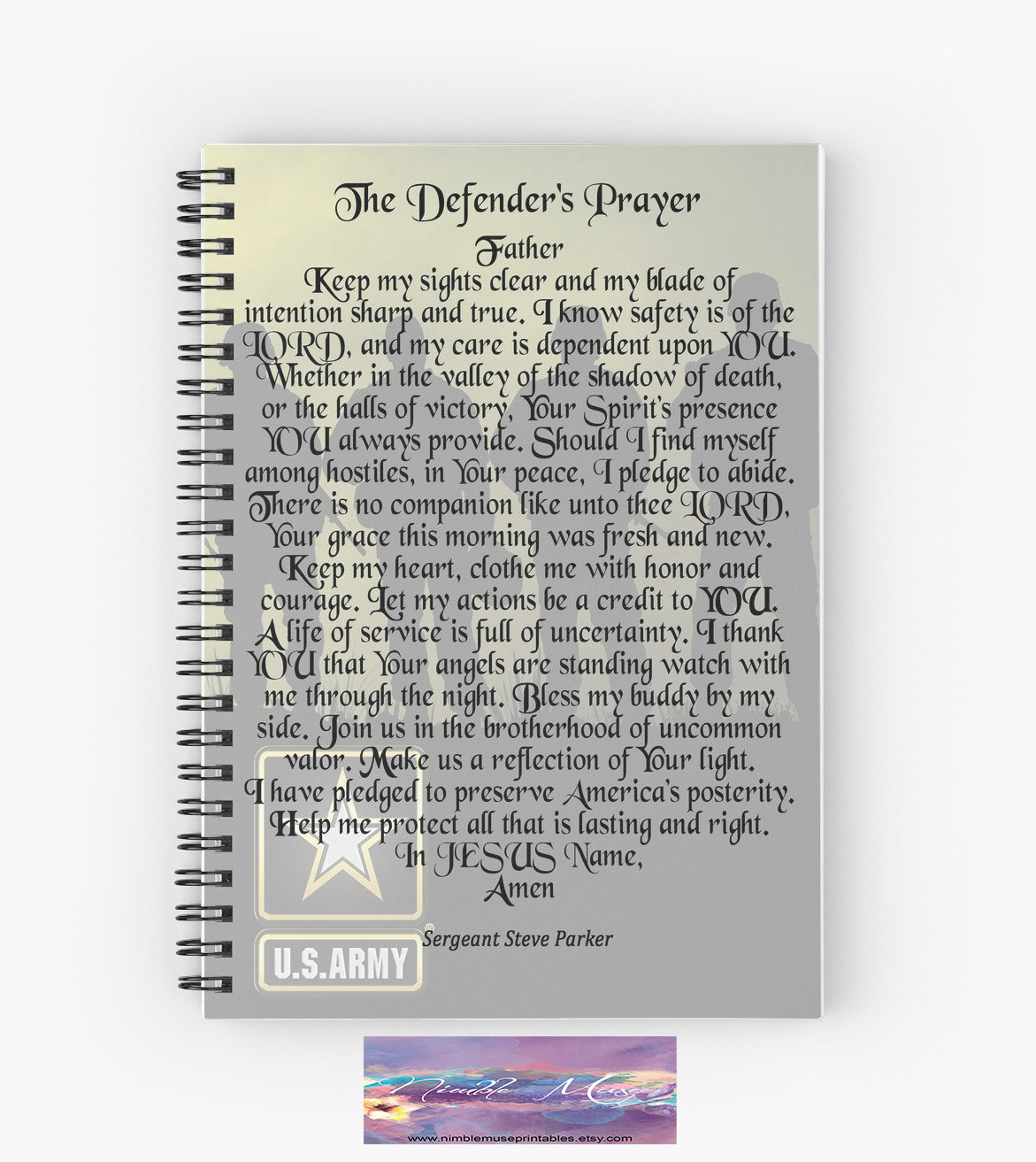 Army Gifts, Personalized Army Gift, Army Dad Gift, Army Prayer Journal, Army Writing Journal, Soldier Gift, Military Prayer Journal