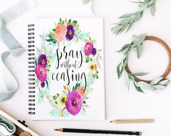Prayer Journal, Blank Prayer Journal, Prayer Notebook, Writing Journal, Spiral Notebook, Sketch Notebook, Christian Mom Gift