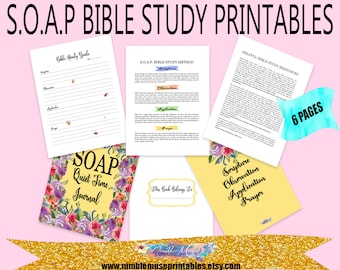 SOAP Bible Study Journal Printable, Inductive Method (PDF Download)