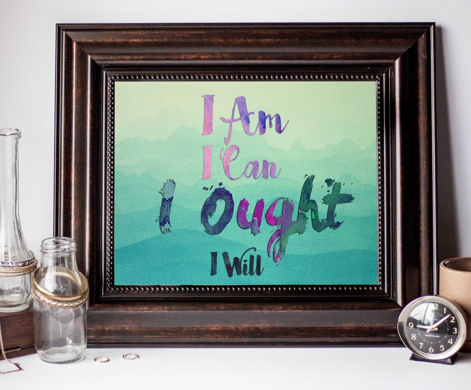 Homeschool Wall Decor, Homeschool Decor, I Am, I Can, I Ought, I Will