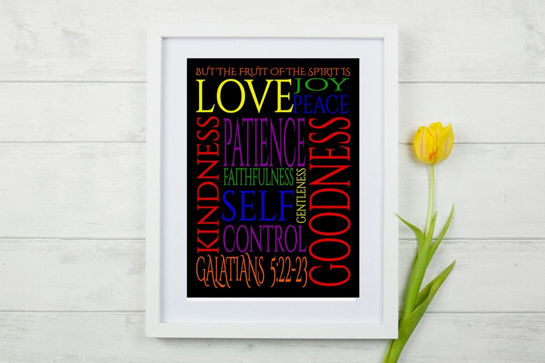 Fruit of the Spirit Galatians 5:22-23 Christian Printable Wall Art, Two ...