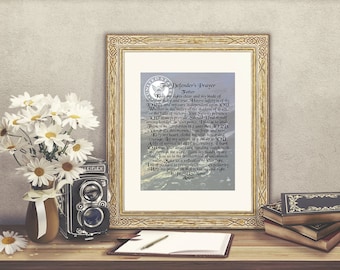 US Navy Prayer Art Print, Veteran Gift (Digital Print)