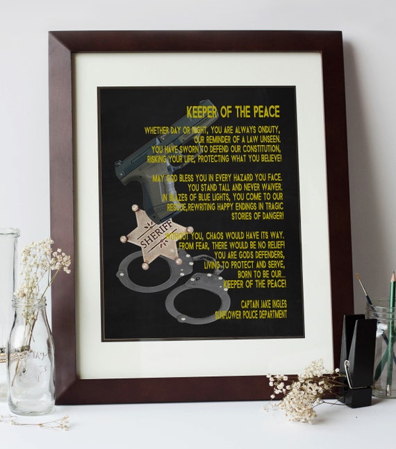 Personalized Sheriff Officer Gift Deputy Sheriff Gift Etsy
