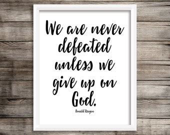 Ronald Reagan Quote Print, Minimalist Patriotic Wall Art (Digital Download)