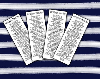 Digital Bible Bookmark, Download Bookmark, Minimalist Bookmark, Printable Bible Bookmark, Christian Poem Bookmark, Thank You Bookmark Set