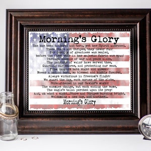 Old Glory Wall Art, American Flag Art Print, USA Wall Prints, Poetry Art, Memorial Day, Veterans Day, Military Gift, Retirement Gift, Troops
