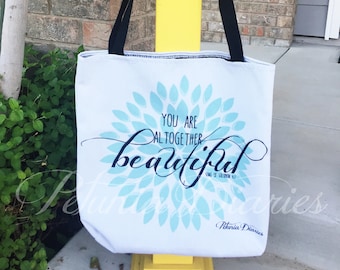 You Are Tote // Large Tote Bag * Shopper * Inspirational * Scripture * Faith * You are Beautiful