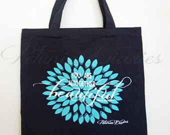 You Are Tote // Shopper * Tote Bag * Encouraging Message * You Are Beautiful * Gift Bag * Faith * Scripture * FREE shipping!