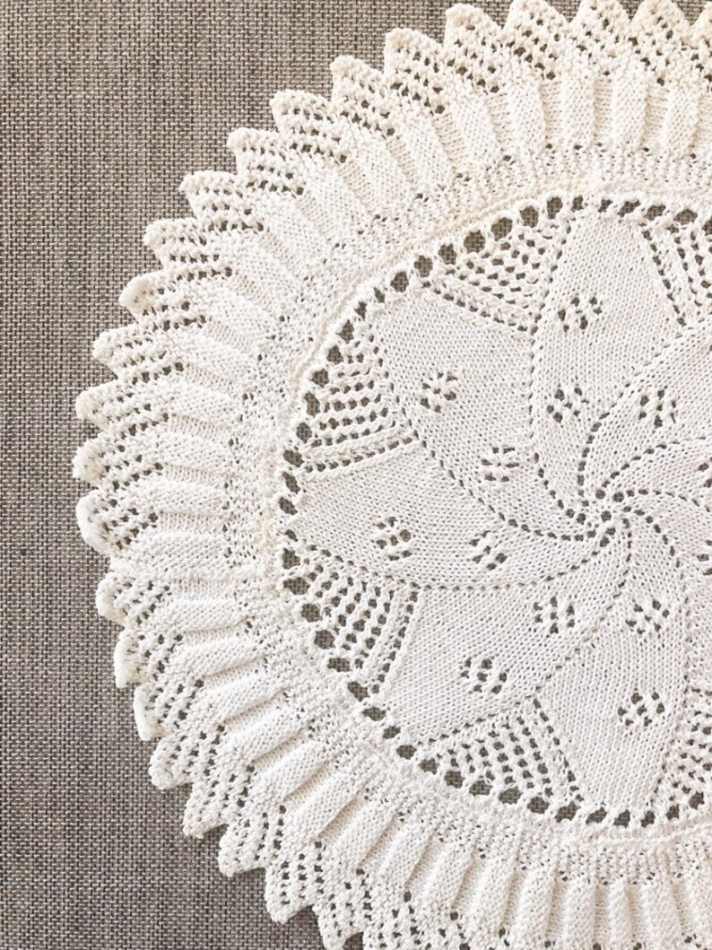 Vintage Crochet Pinwheel Star Doily Motif Pattern
