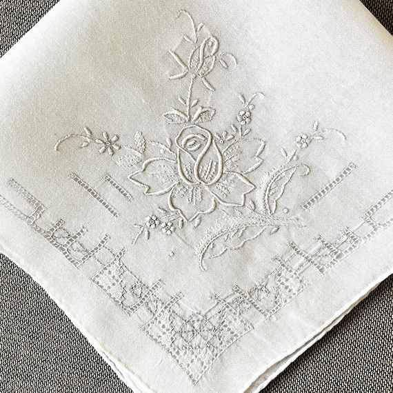 小物 1900s Hand Embroidery Handkerchief Vintage Embroidered Handkerchiefs - Etsy