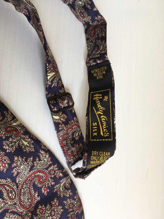 HARDY AMIES Vintage circa 1970's Paisley Silk Bow… - image 2