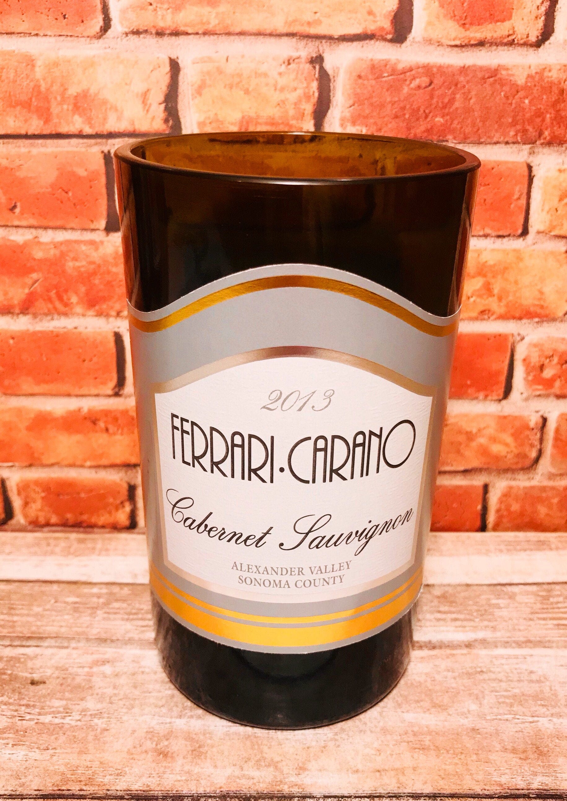 Ferrari Carano Wine Bottle Candle Or Container Succulent Etsy