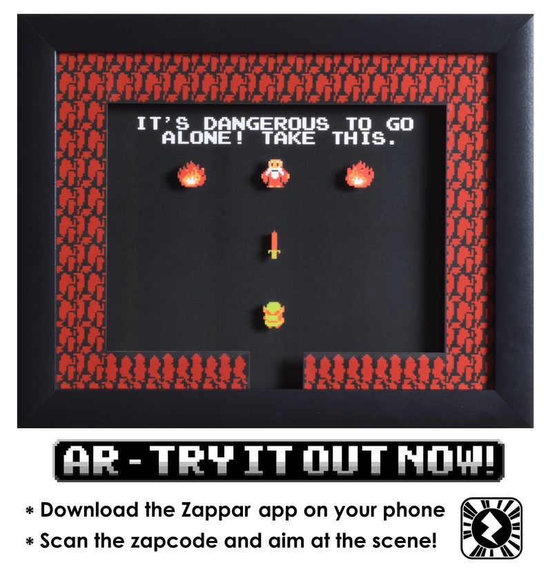 Legend of Zelda Shadowbox  Take This  NES  Nintendo  3D image 2