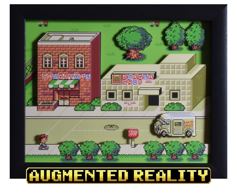 EarthBound Shadow Box  Onett  SNES  Super Nintendo  3D image 0