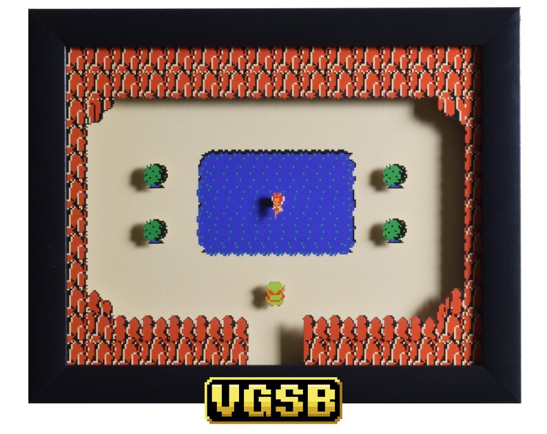 Legend of Zelda Art  The Fairy  NES  Nintendo  3D Shadow image 0